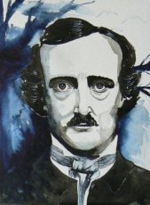 Aquarel Edgar Allan Poe