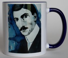 Mok met afbeelding van aquarel van Stefan Zweig